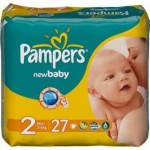 Подгузники, Pampers (Памперс) 3-6 кг р. 2 27 шт нью беби мини