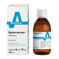 Бромгексин-Акрихин, сироп 4 мг|5 мл 100 мл №1 в комплекте с ложкой мерной