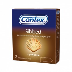 Презервативы, Contex (Контекс) 3 шт ребристые